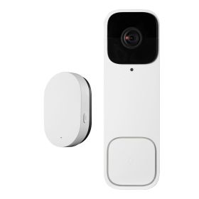 Video Doorbell, 2K Wireless Camera Ring Doorbell Works with 170° Ultra-Wide View, 2-Way Audio, Motion Detection & Night Vision