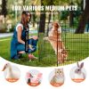 Dog Playpen, 8 Pcs 30"H x 24"W Panels Foldable Metal Pet Exercise Pen, Dog Fence Indoor and Outdoor Pen with Door, 600D Oxford Fabric Top Cover